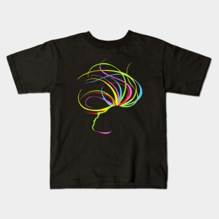 Colorful Abstract of Woman Kids T-Shirt